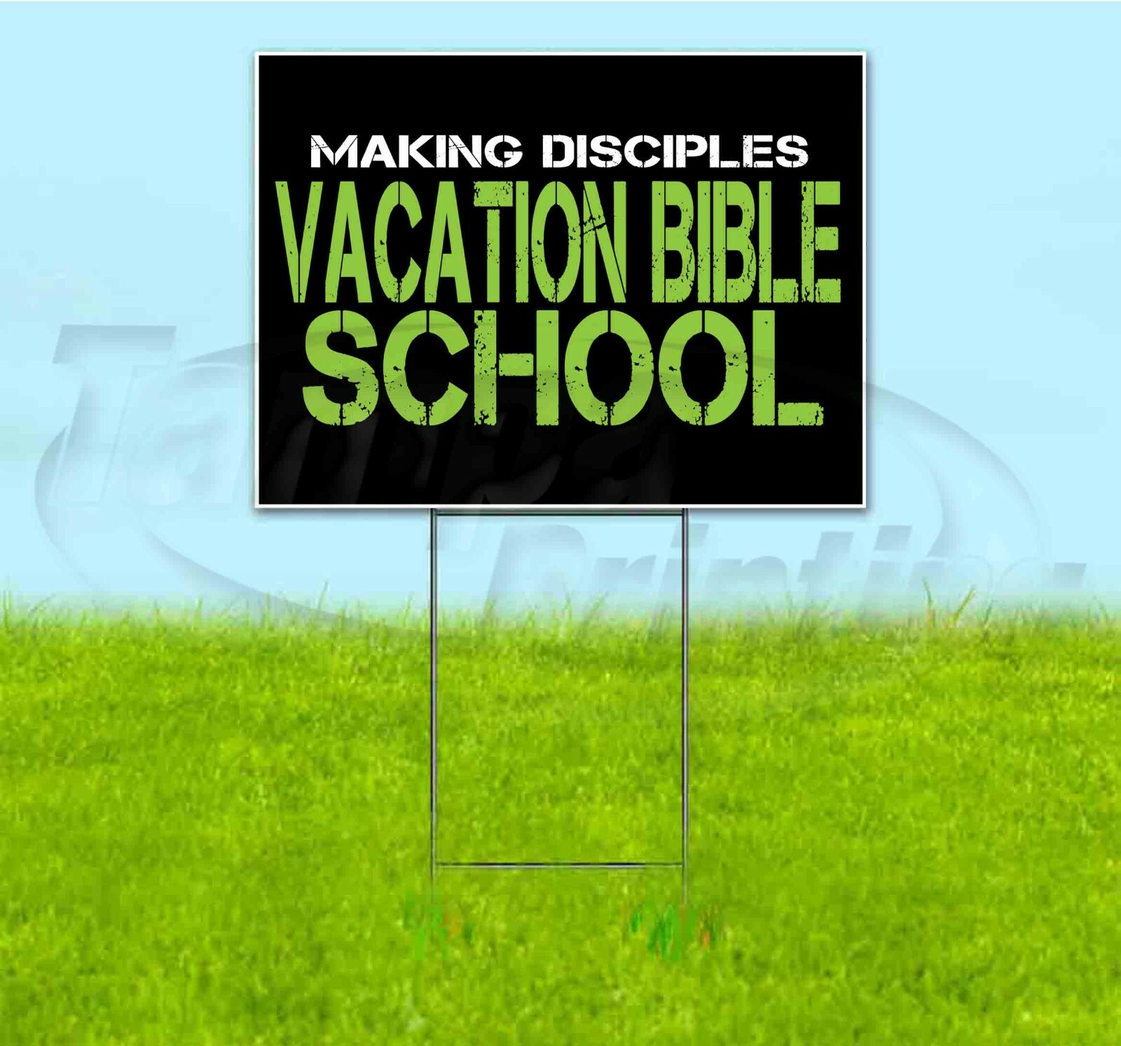 VACATION BIBLE SCHOOL 18×24 Yard Sign WITH STAKE Corrugated Bandit USA CHRISTIAN