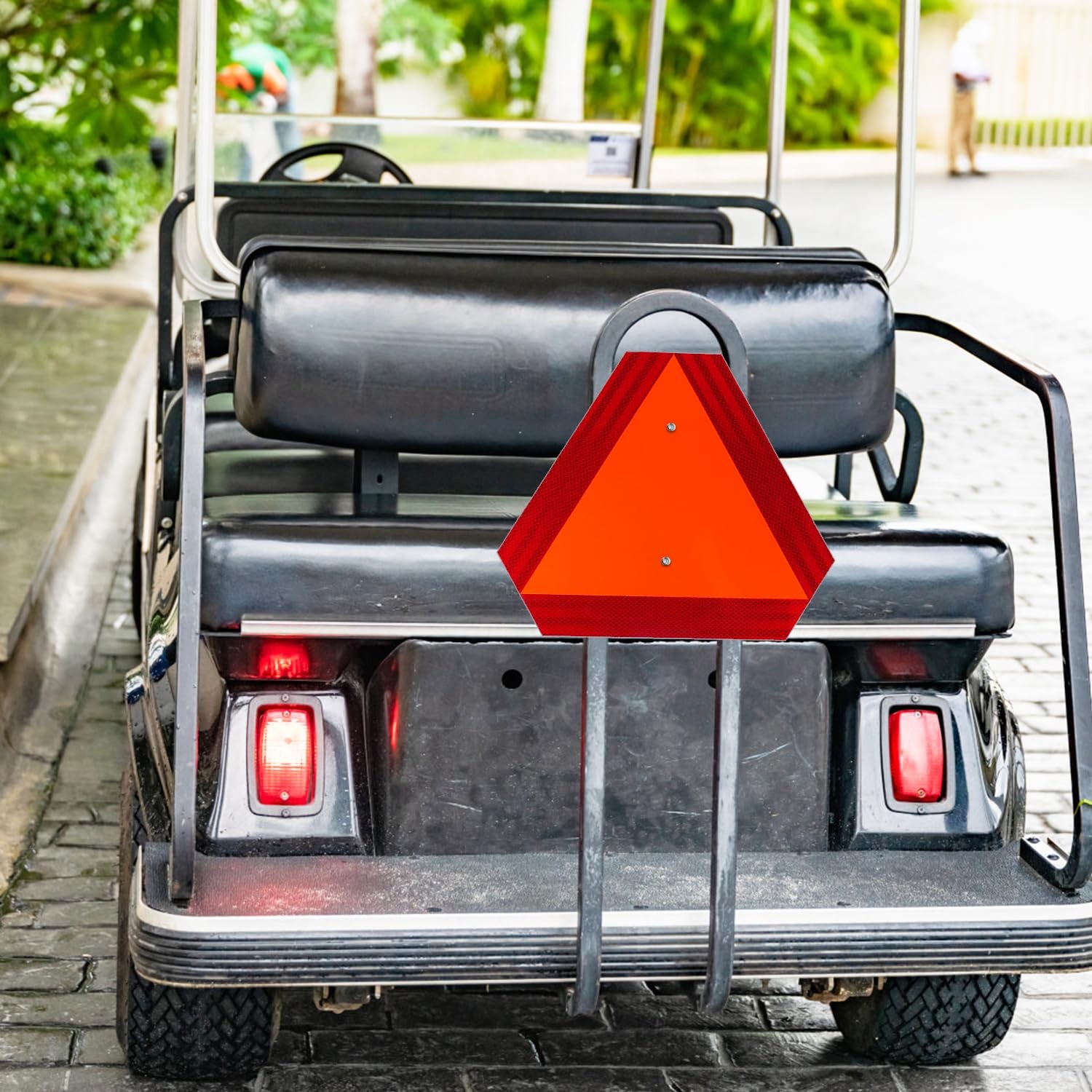 Señal triangular de aluminio para vehículos de movimiento lento (tractor)