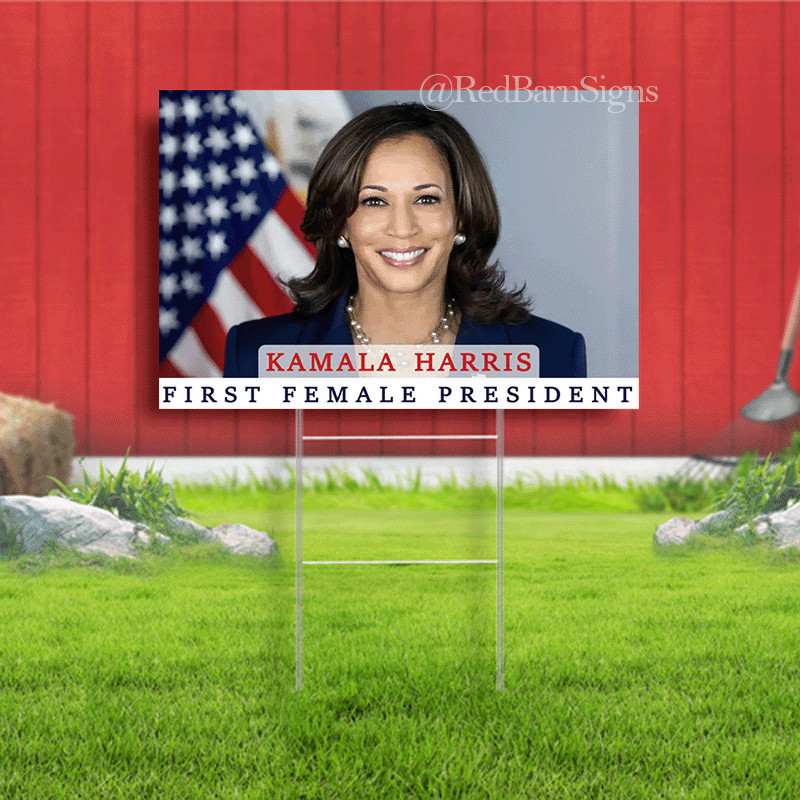 First Female President Yard Sign, Custom 2024 Election Sign, Kamala Harris Yard