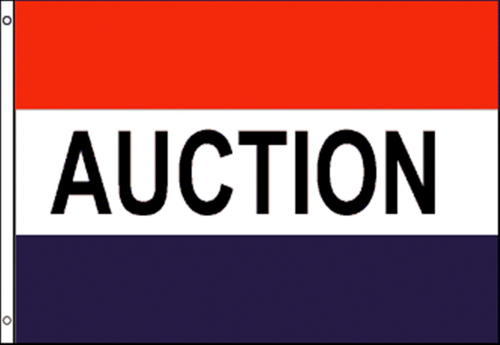 AUCTION Red White Blue Retail Busines Message Flag 3×5 Print NYLON Made in USA