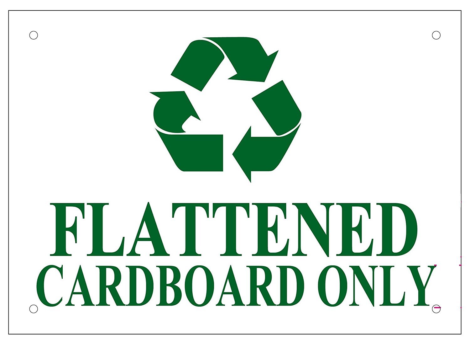 FLATTENED CARDBOARD ONLY SIGN ( ALUMINIUM 10×14 -Rust Free )-REF24-1027