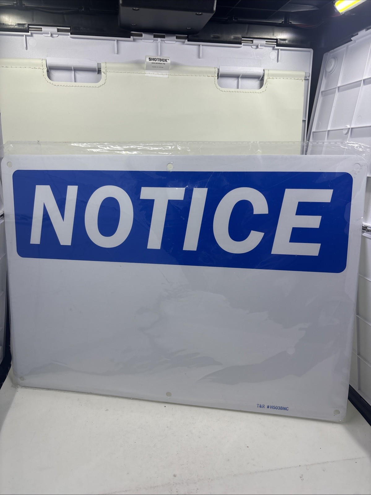 T&R “Notice” Blank Sign – 1 Pack – 14 x 10 Inches Rust Free