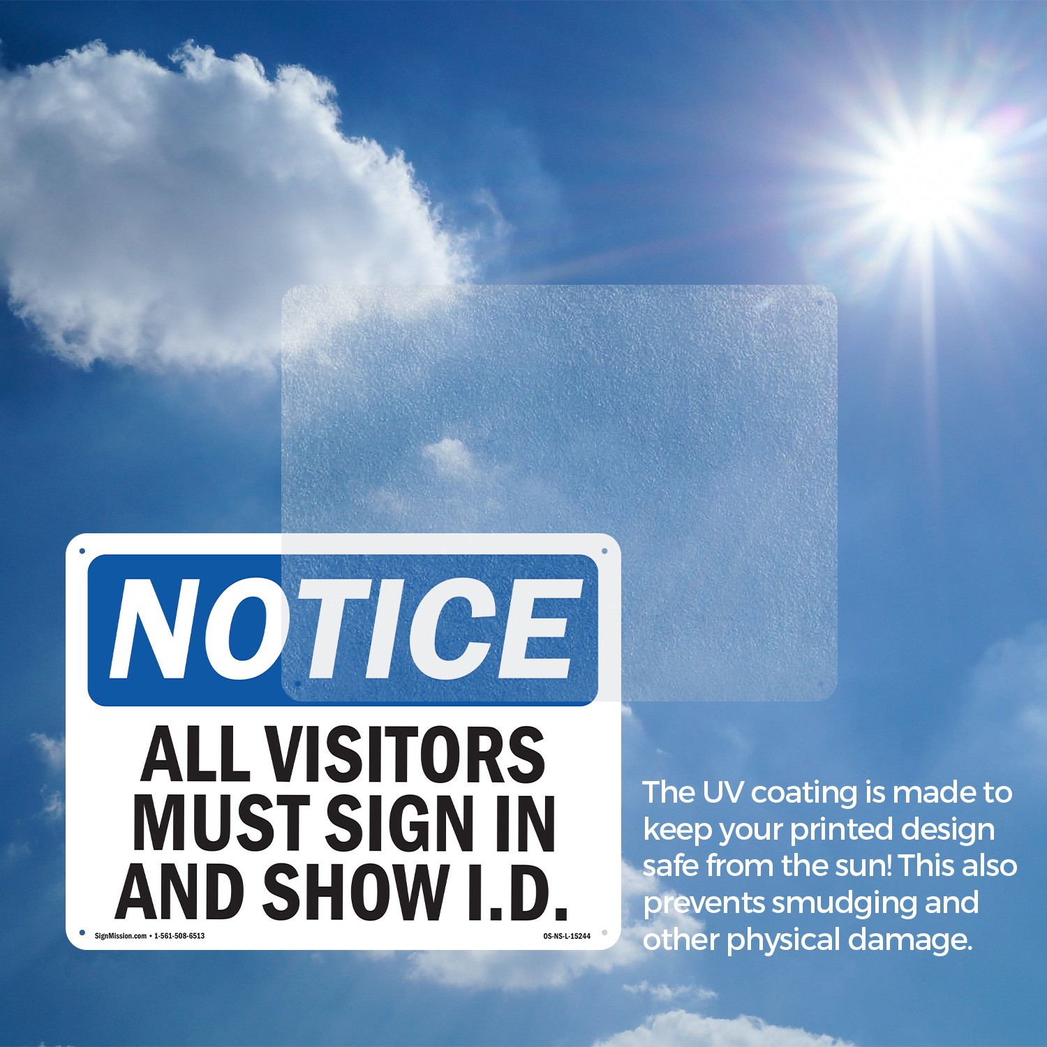 All Visitors Must OSHA Notice Sign Metal, Plastic, Or Decal – 5 or 10 Pack