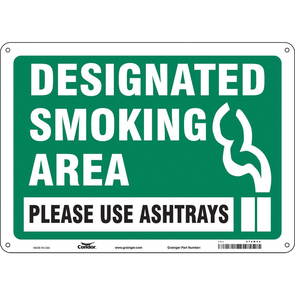CONDOR 474M44 Safety Sign,10 inx14 in,Polyethylene 474M44
