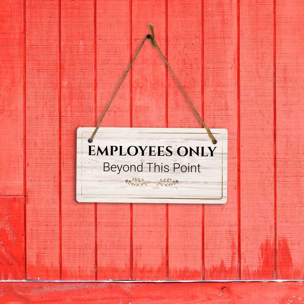 Access & Entry Control | Rustic Light Wood 5 x 10″ Hanging Signs