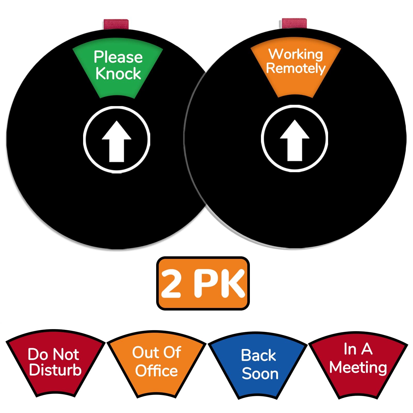 BozenTek 2PK Office Door Signs 6 inch – In Out/In Meeting/Out of Office/Do Not