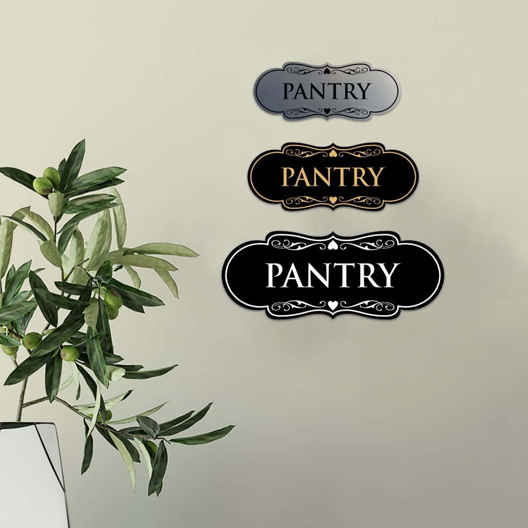 Designer Pantry Sign Black Gold – Medium