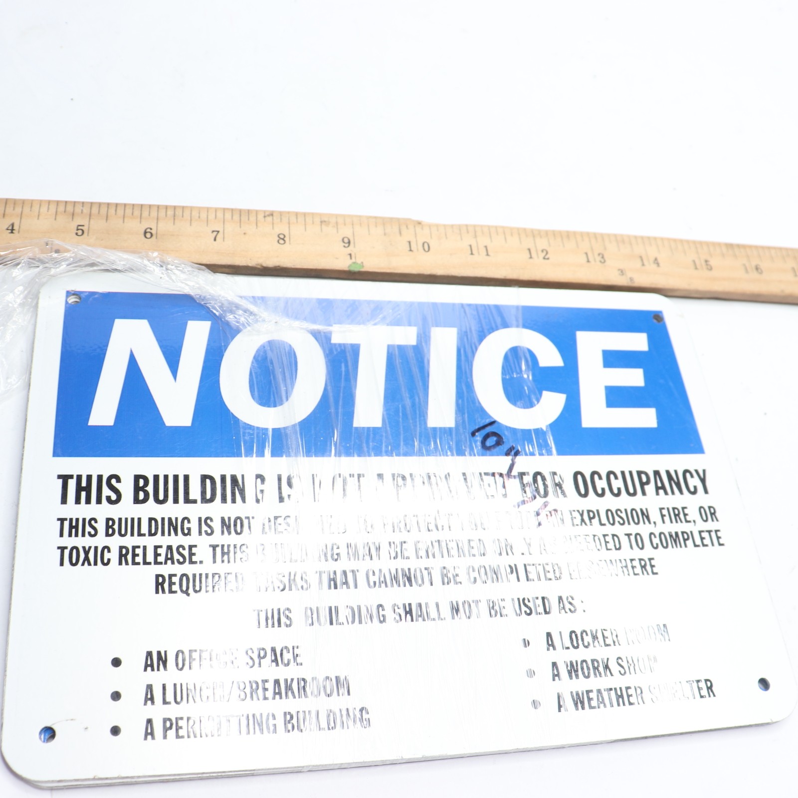 Notice Sign Metal 10″ x 7″