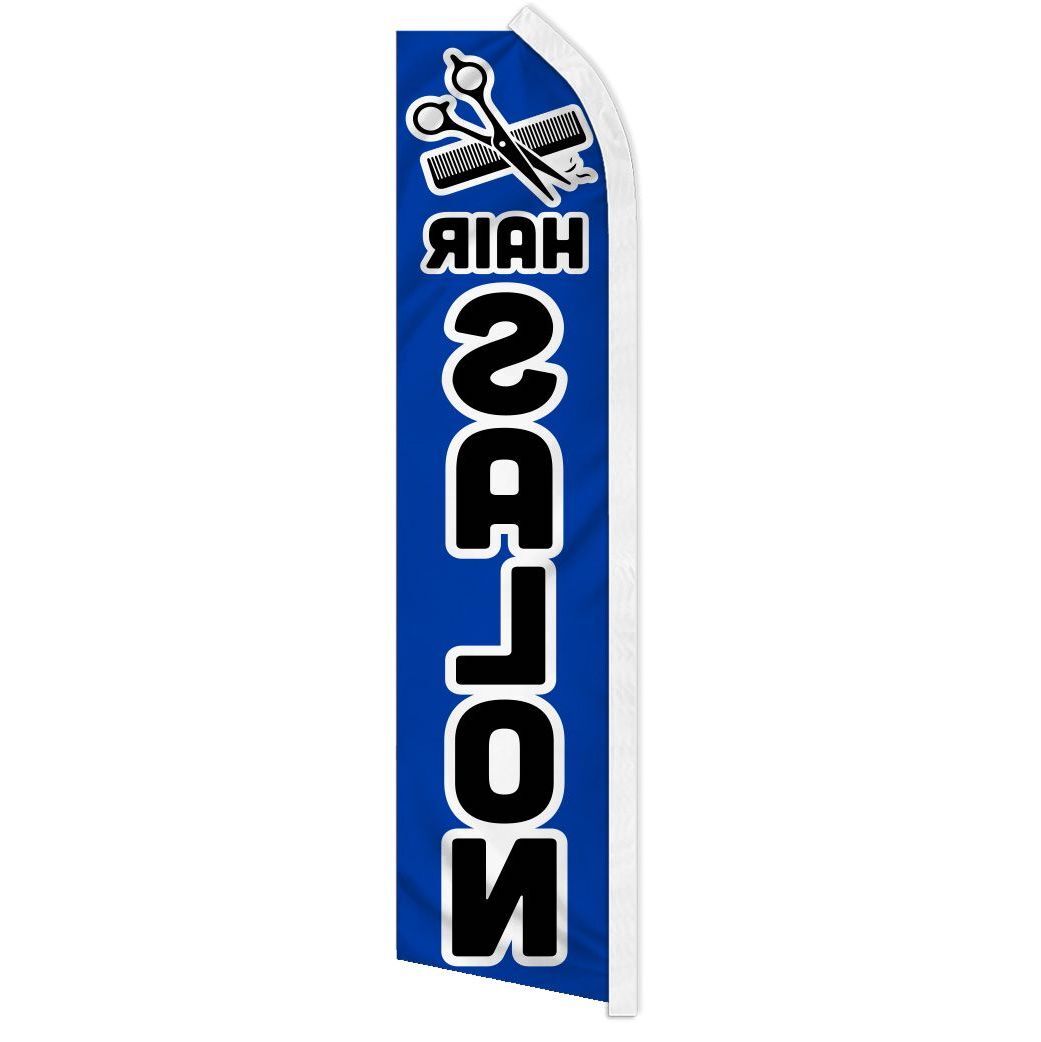 “HAIR SALON” advertising super flag swooper banner business sign beauty spa cut