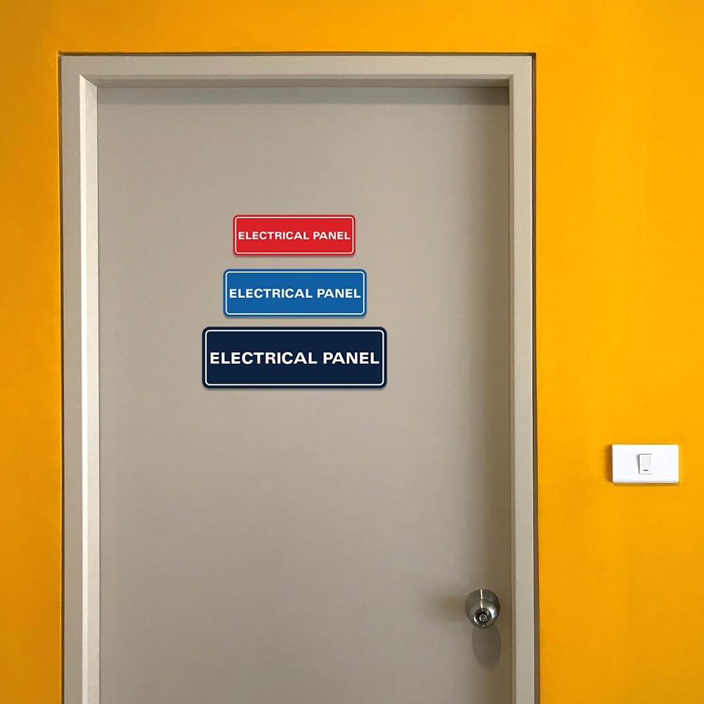 1 Pack Standard Electrical Panel Sign Silver Small Door Wall Plate