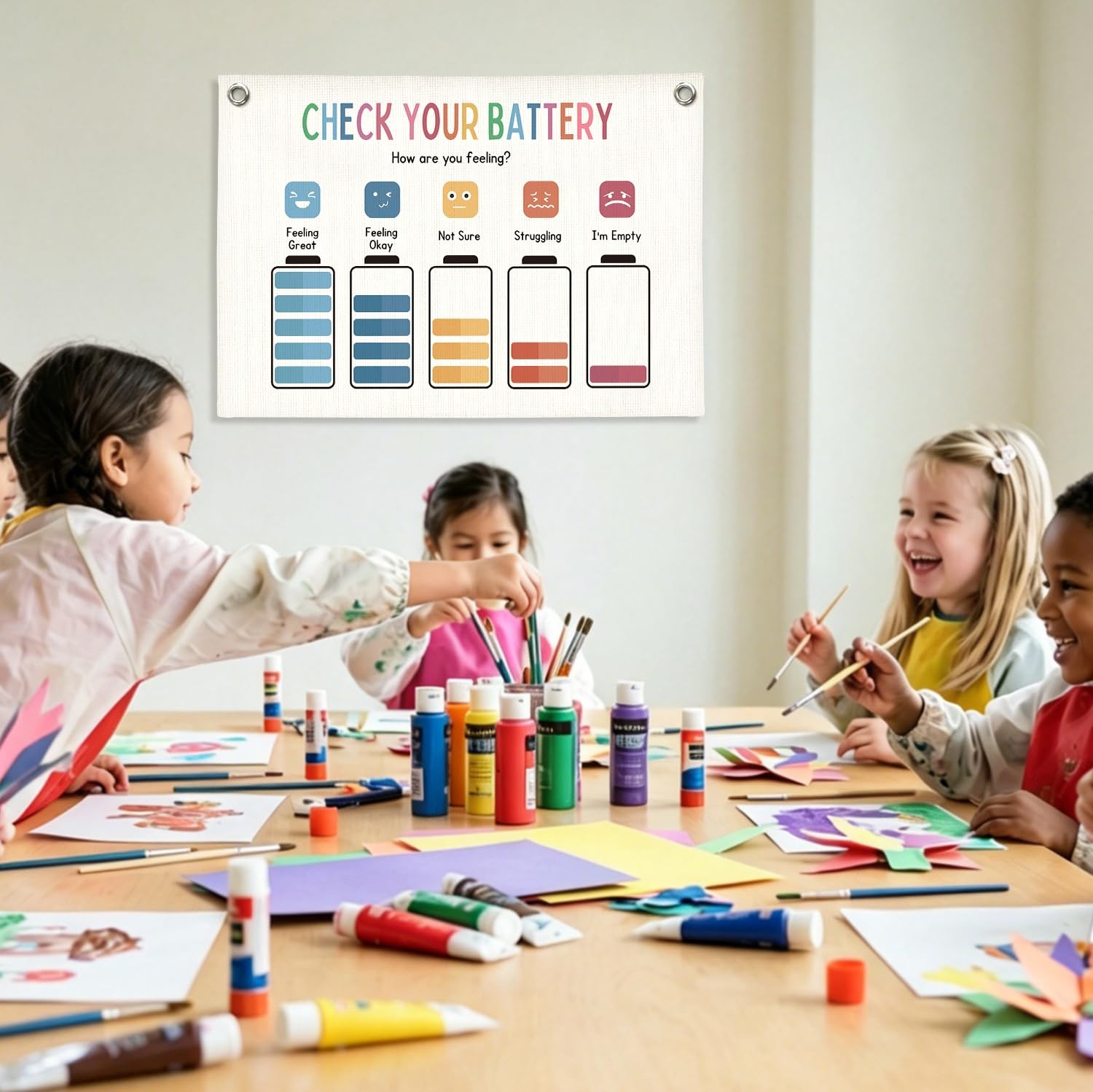 KERNDBSDF CHECK YOUR BATTERY Banner 20×30 Inch