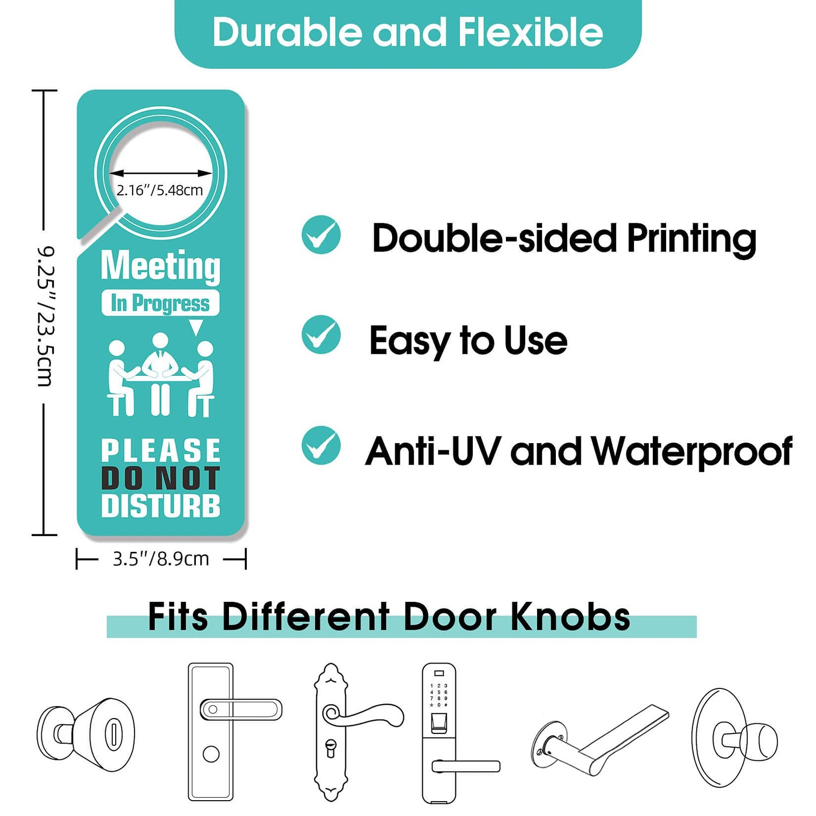 PSLER Door Sign Do Not Disturb Meeting in Progress 2 Pack