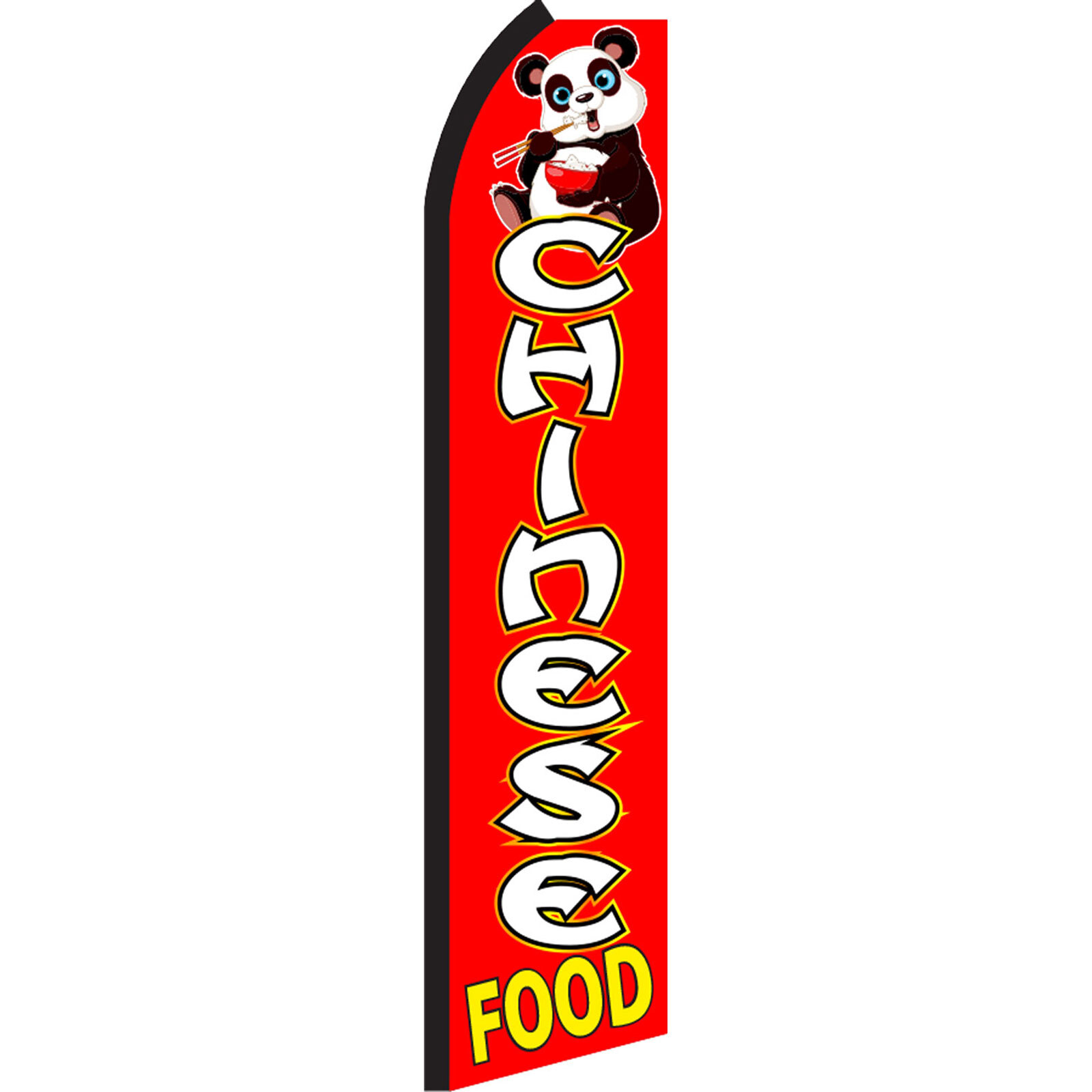 Chinese Food Panda 3 ft X 11 1/2 ft Polyester Swooper Flag