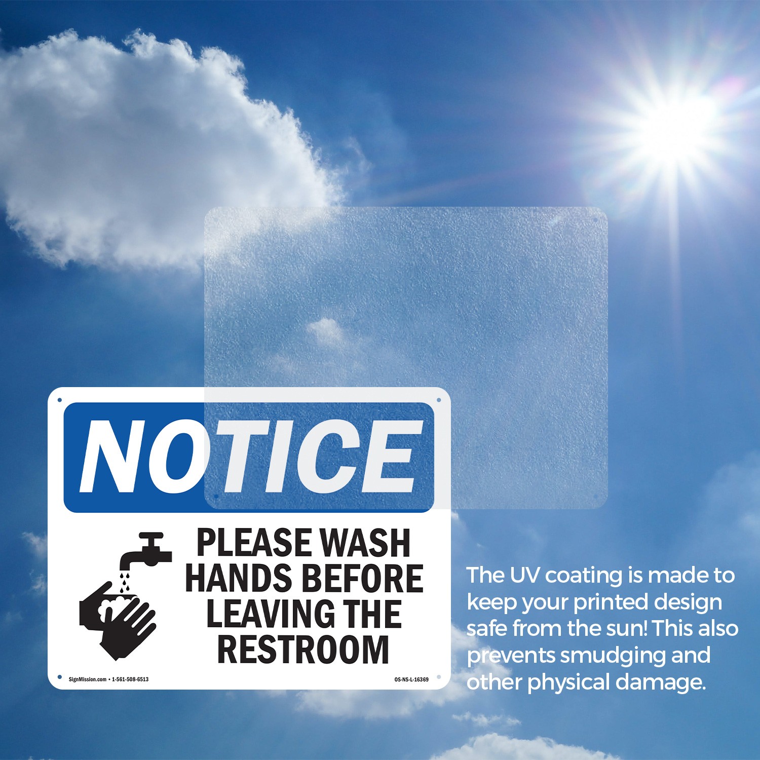 Please Wash Hands Before Leaving Restroom OSHA Notice Sign, Decal 5 or 10 Pack