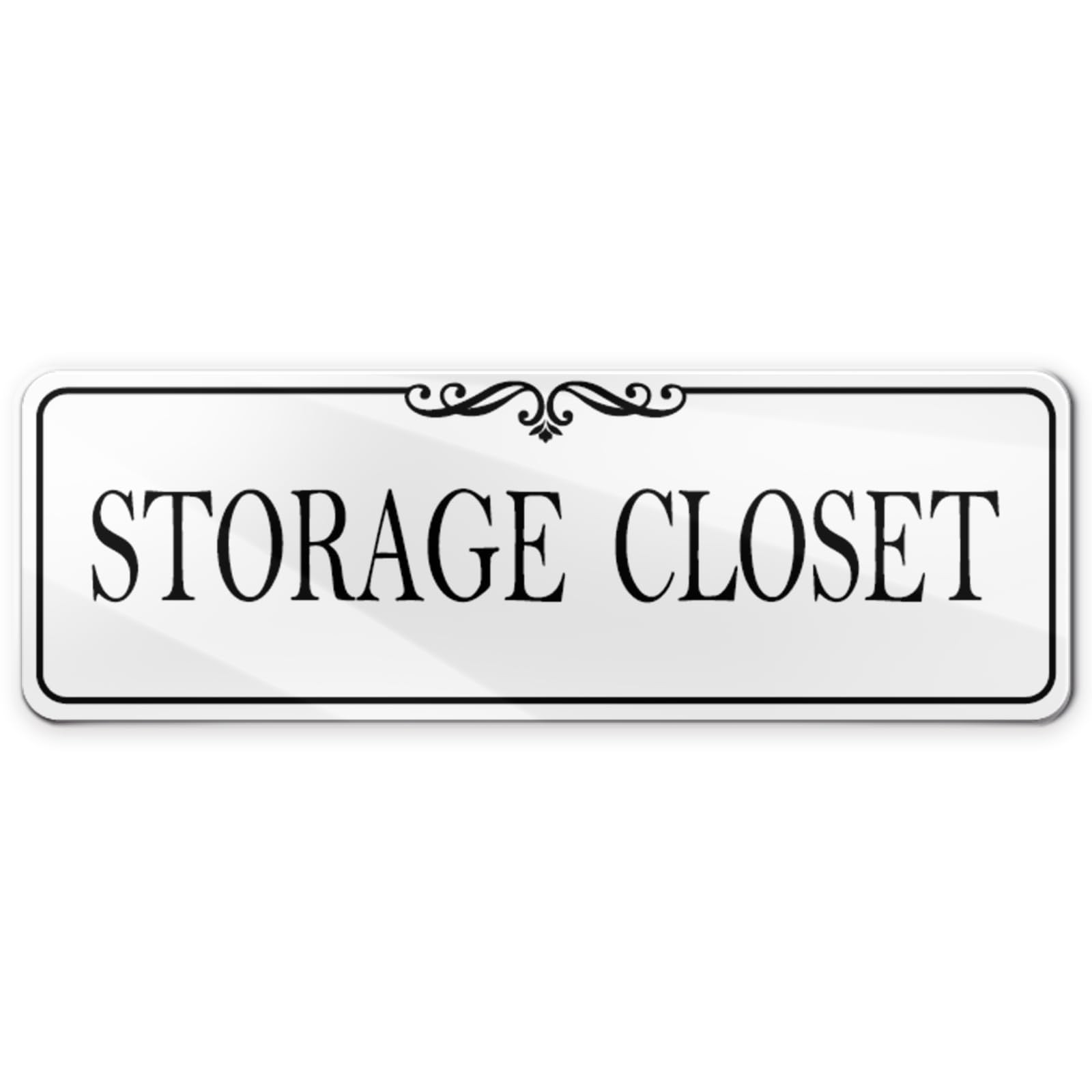 9×3 Inch Storage Closet Sign Acrylic Self-stick Door Wall Signage for Office …