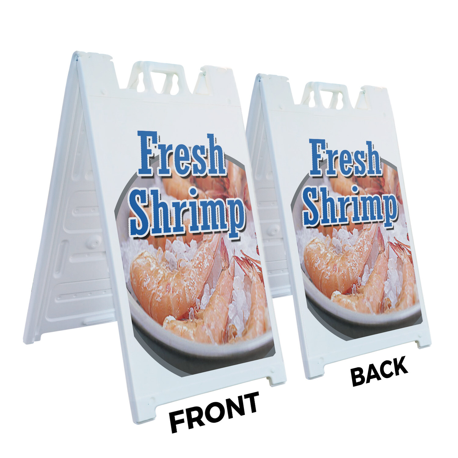 A-frame Sidewalk Fresh Shrimp 24″ x 36″ Double Sided A-Frame Sidewalk Sign