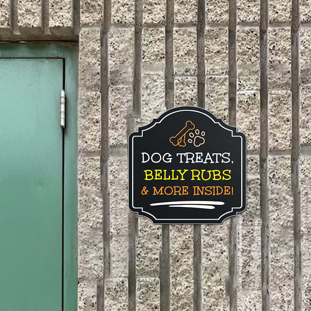 Heritage Plus Dog Treats, Belly Rubs & More Inside! Wall or Door Sign