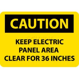 NMC C533PB OSHA Sign Caution Keep Electric Panel Area Clear For 36 Inches 10″” X