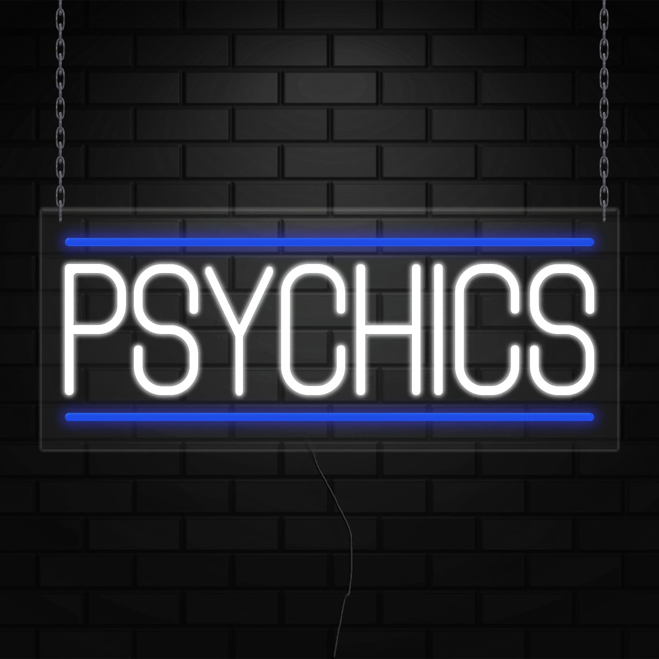 Psychics Sign for Window/Wall Displays | LED Flex Neon | 32″W x 13″H x 1″D