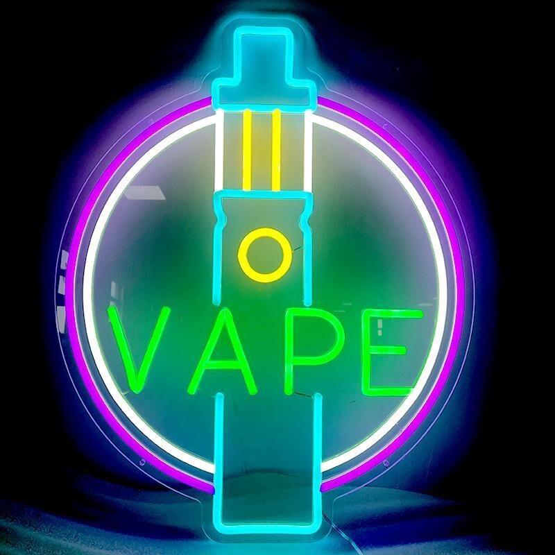 Signs for VAPE SHOP | SMOKE SHOP | Neon Look, LED Light | 23.6″ x 18.7″