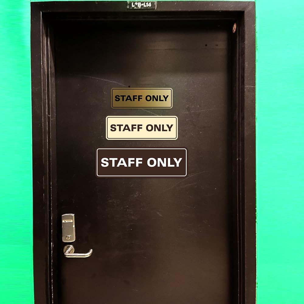 Standard Staff Only Wall or Door Sign | Easy Installation | Office Workplace …
