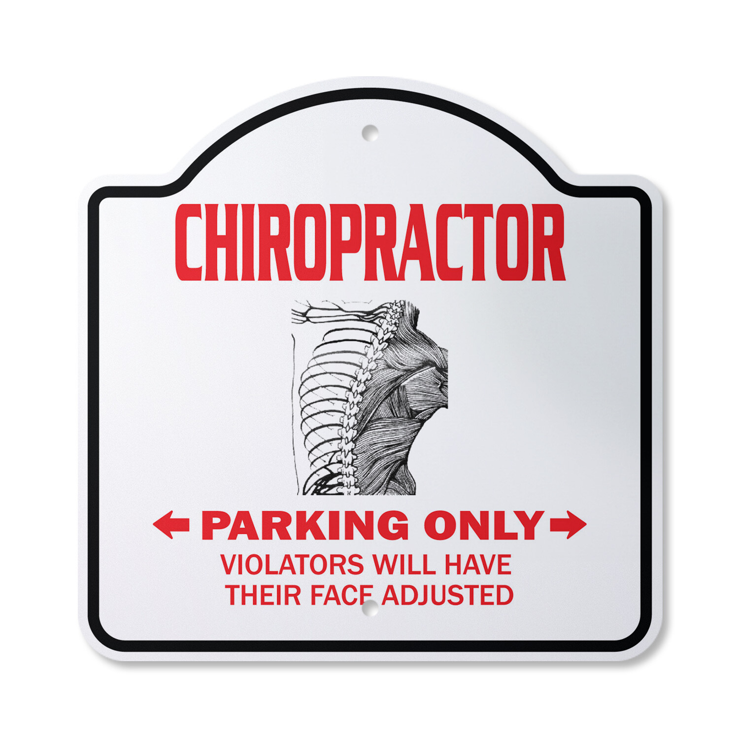 Chiropractor Plastic Sign Parking Back Dc Adjustment Chiropractic