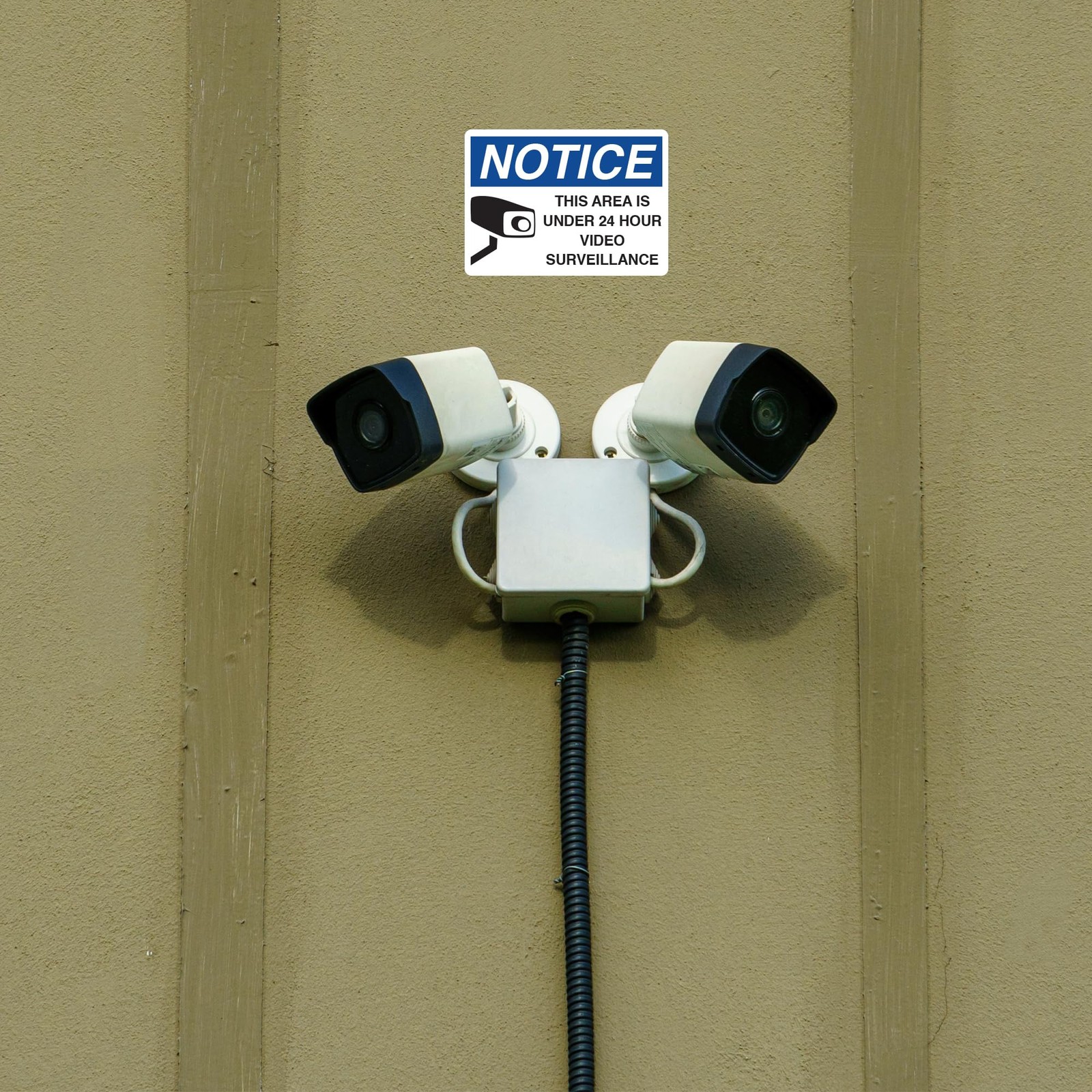 6 x Notice This Area is Under Video Surveillance Stickers | 5 x 7 inches Viny…