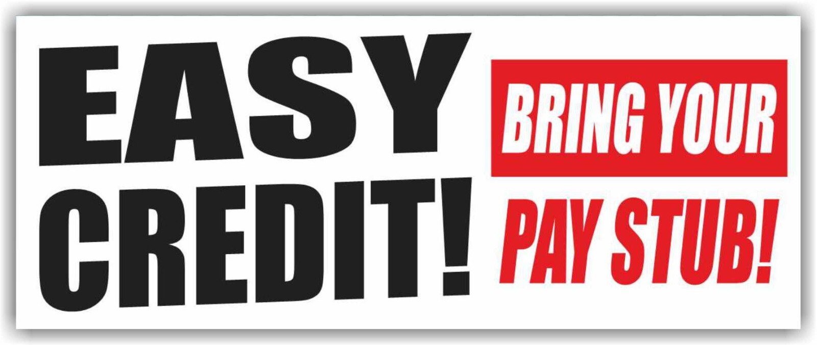 EASY CREDIT Advertising Banner Vinyl Mesh Sign Used Car Sales Lot Advances Loans