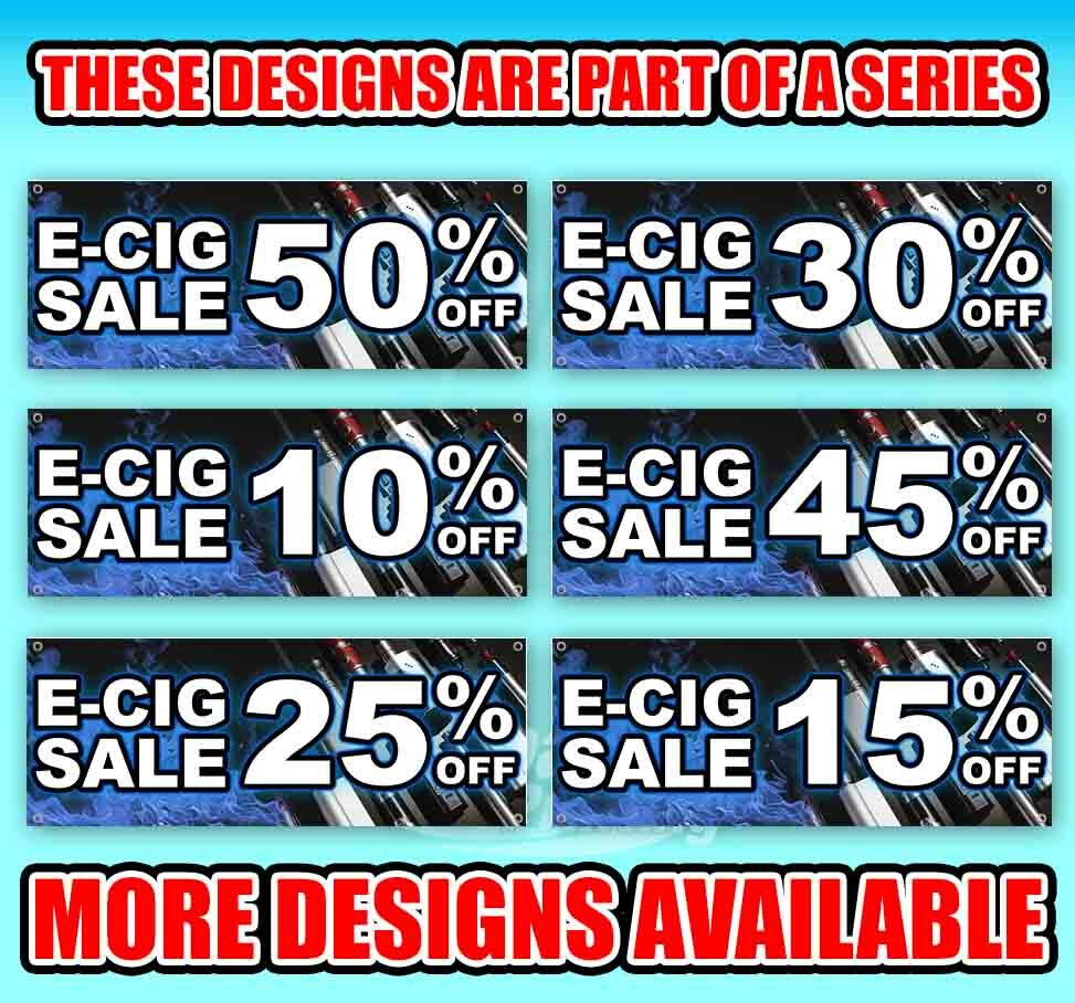 E-CIG SALE 85% OFF Advertising Vinyl Banner Flag Sign Many Sizes Available VAPE