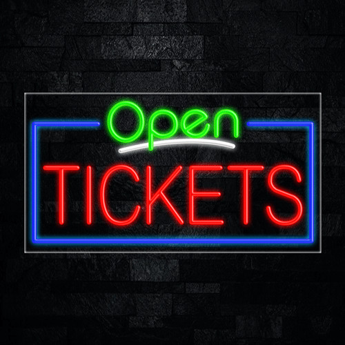Tickets LED Neon Sign 33″L x 18″H #35889