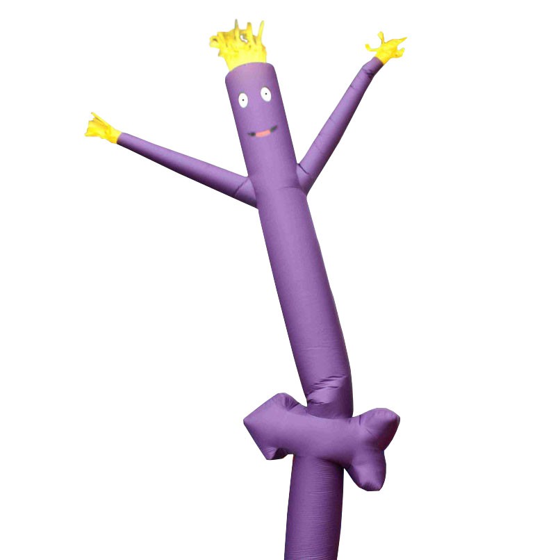 Advertising Inflatable Tube Man 12ft Blow Up Fly Guy Wavy Purple Arrow No Blower