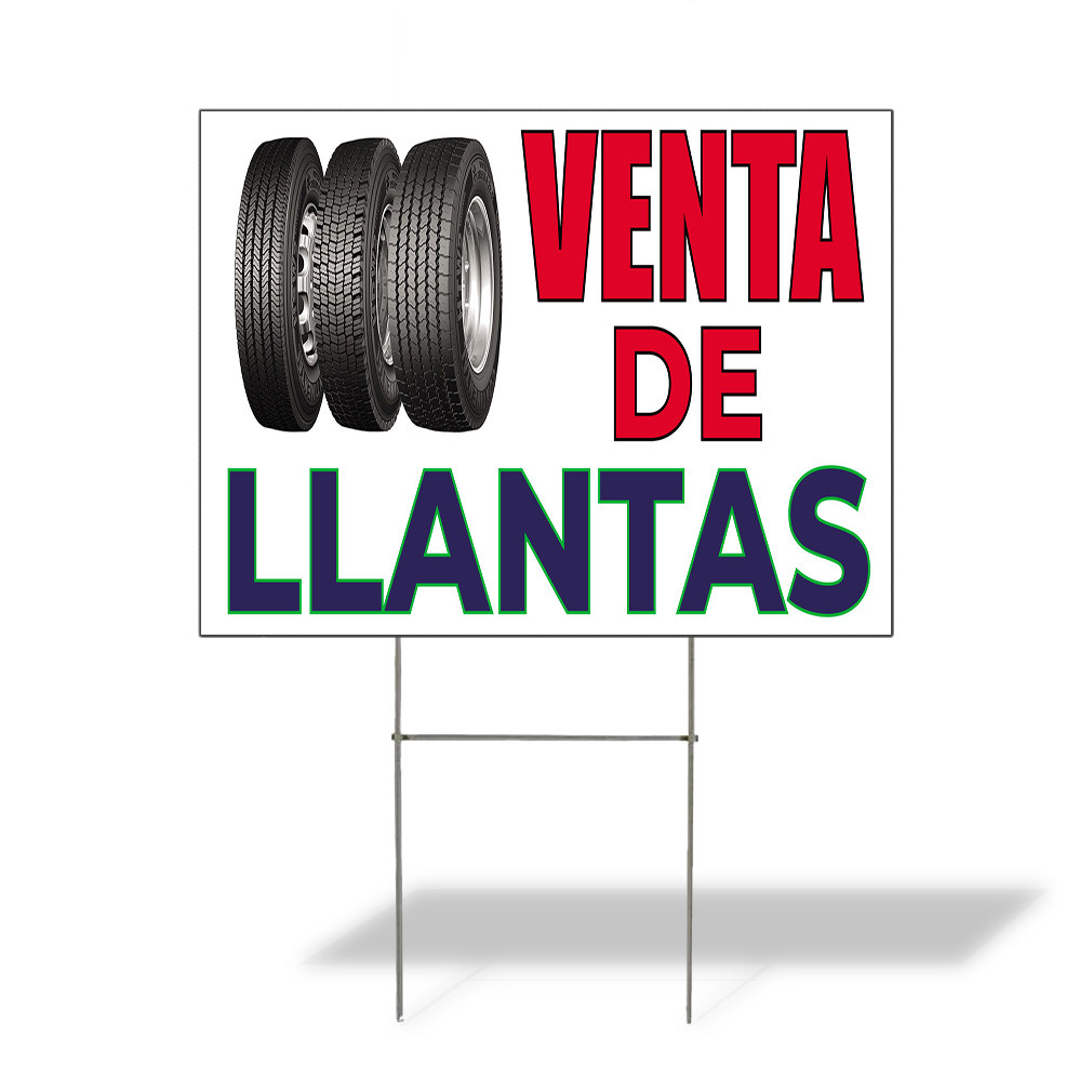 Venta De Llantas #1 Outdoor Lawn Decoration Corrugated Plastic Yard Sign