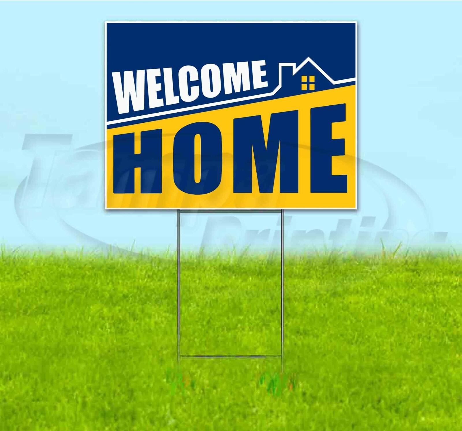 WELCOME HOME 18×24 Yard Sign WITH STAKE Corrugated Bandit USA MILITARY STUDENT