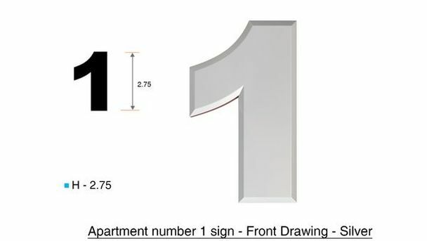 2 PCS – Apartment Number Sign/Mailbox Number Sign, Door Number…REF24-1027