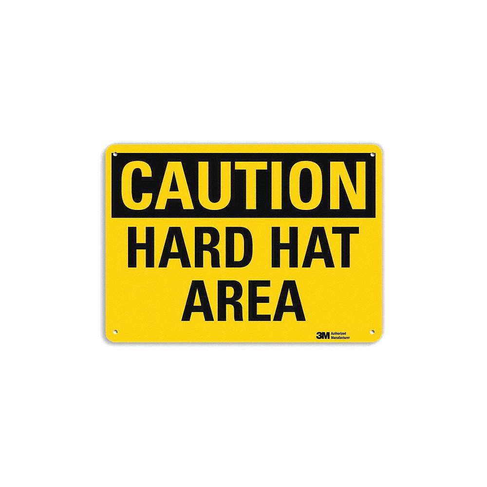 LYLE U4-1357-NA_10x7 Caution Sign,7 in x 10 in,Aluminum 462N01