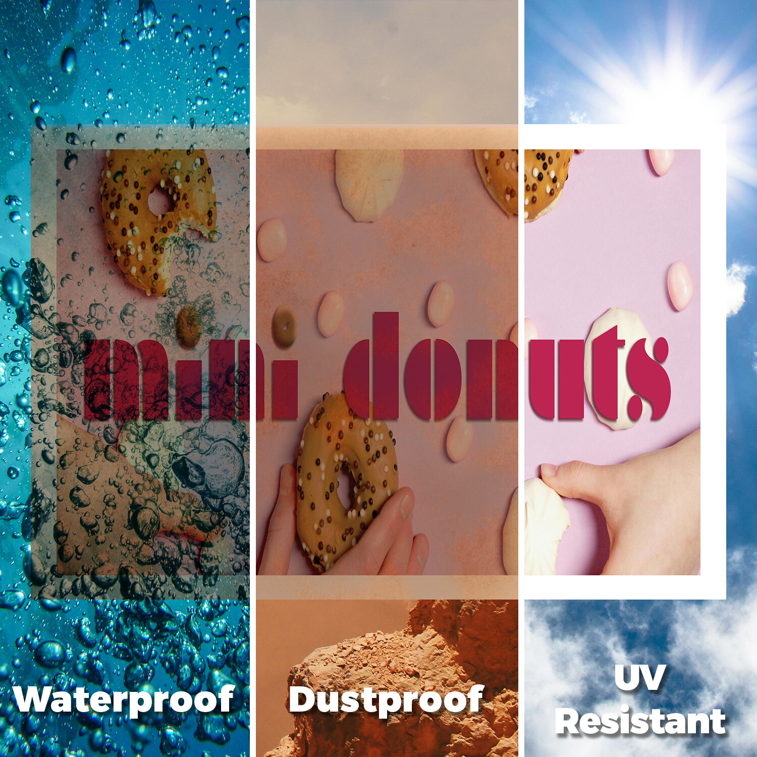 Mini Donuts Yard Sign Freshly Made Treats, Carnival Favorites, Food Stalls