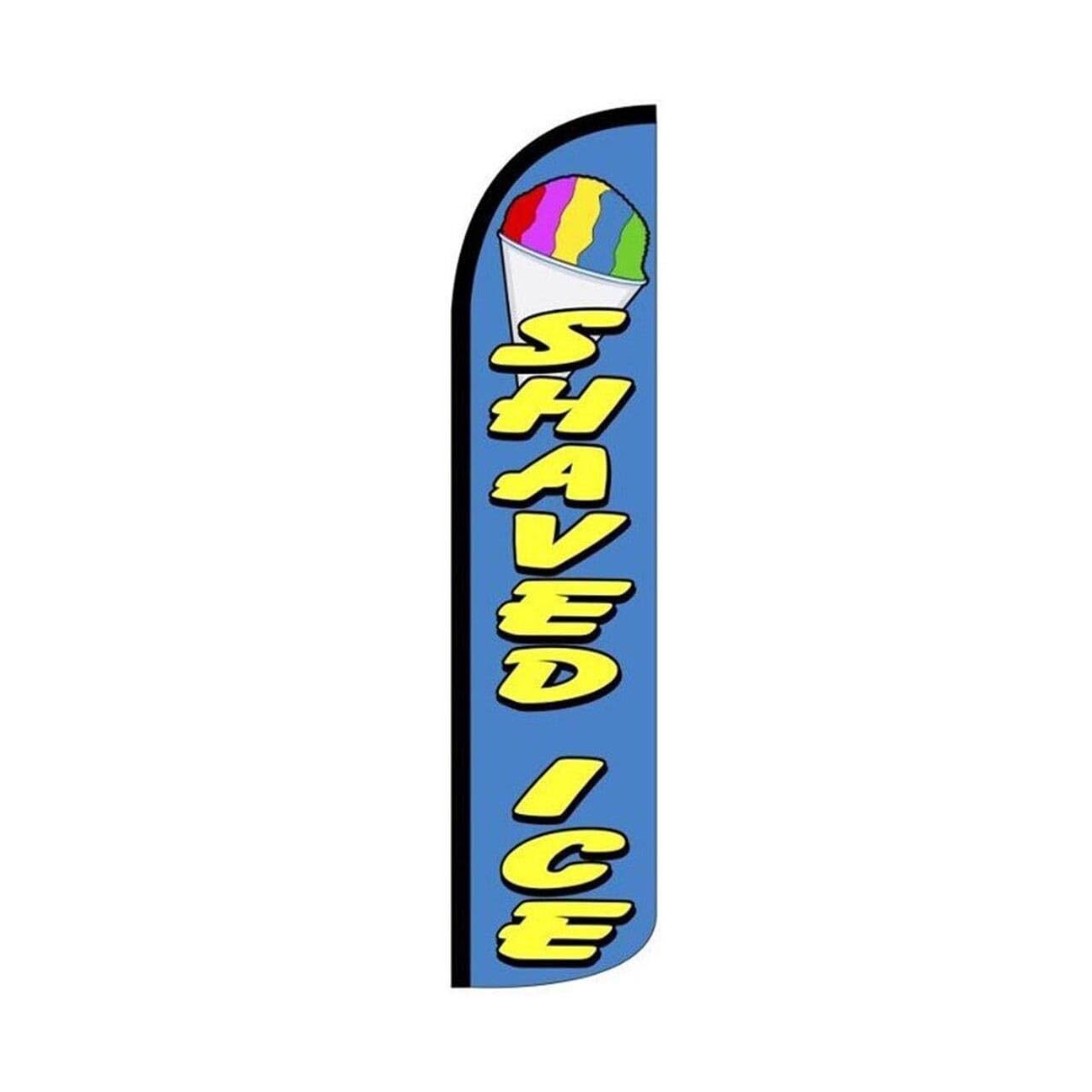 Shaved Ice Swooper Flutter Windless Feather Flag | 3ft W x 11.5ft Tall
