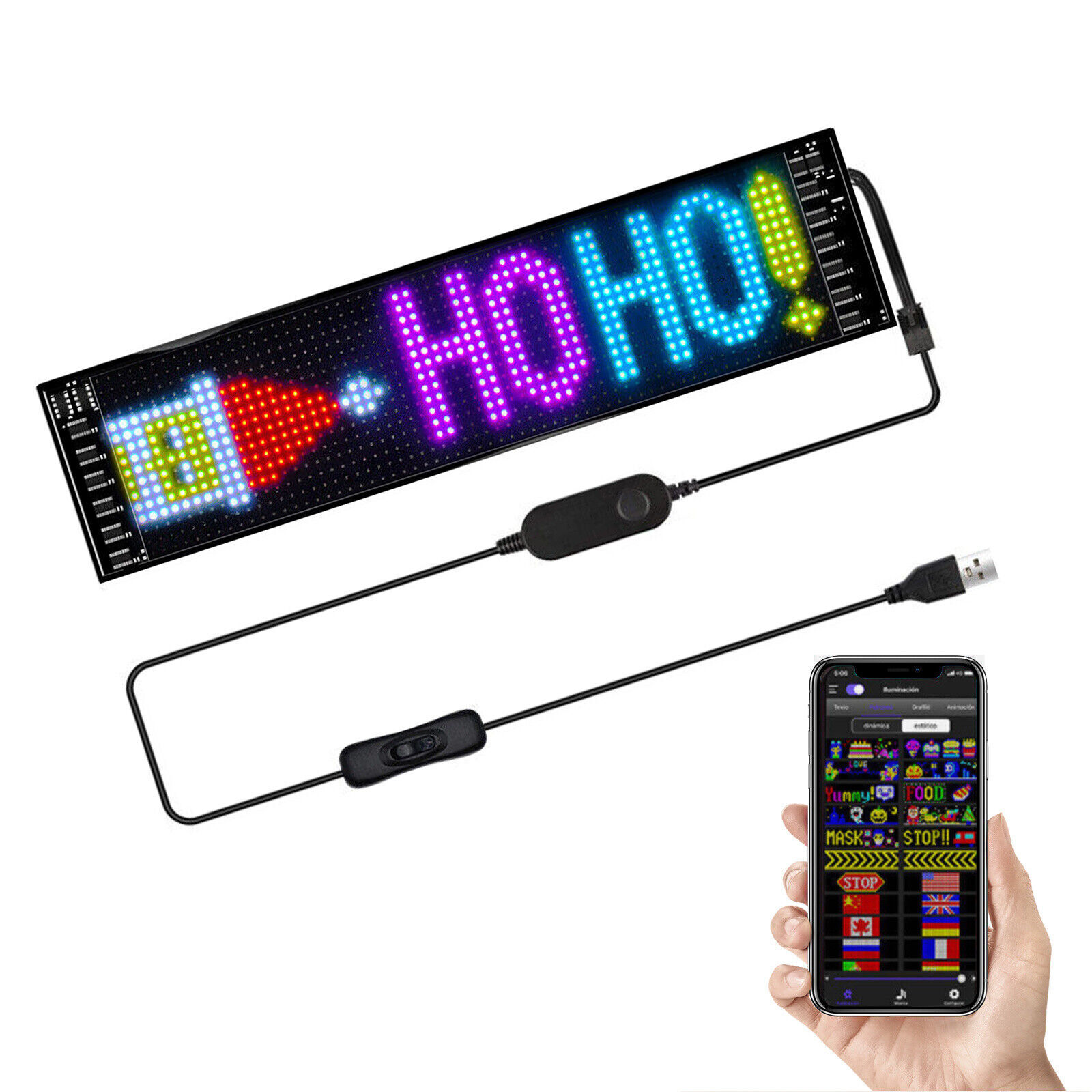 Ultra-thin Scree APP Bluetooth LED Display Screen Message Scrolling Sign Board