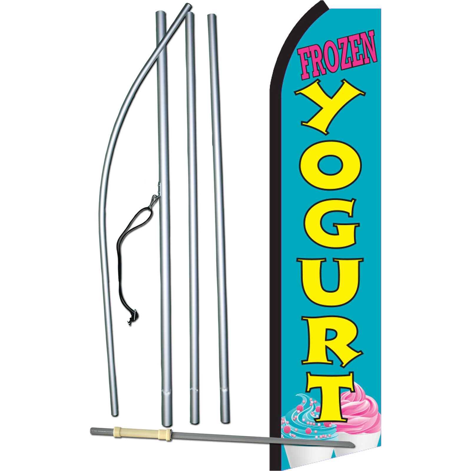 Frozen Yogurt Swooper Flag Kit