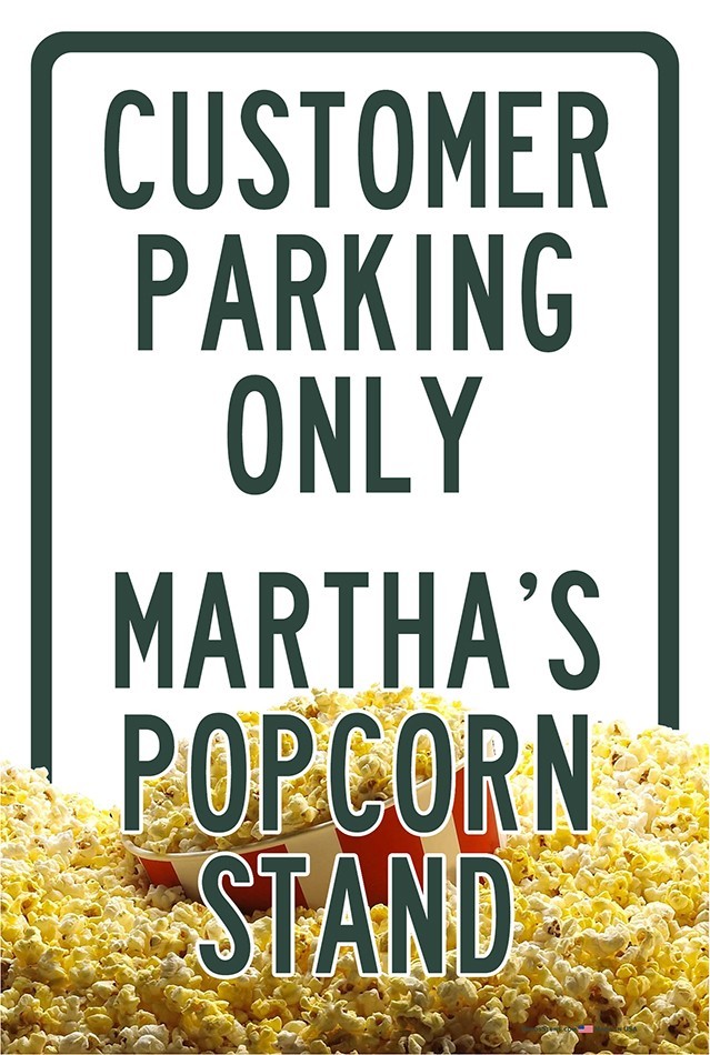 Custom Made Customer Parking Only in Any Color UV Protected 8″x12″ Aluminum Sign