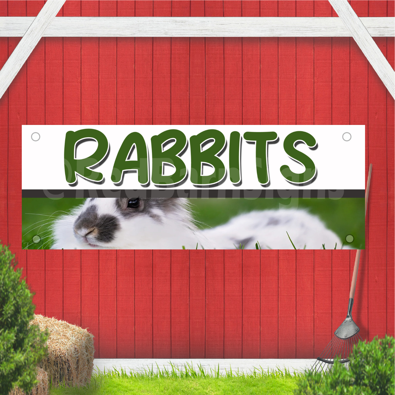 Rabbits Indoor Outdoor Vinyl Banner Design