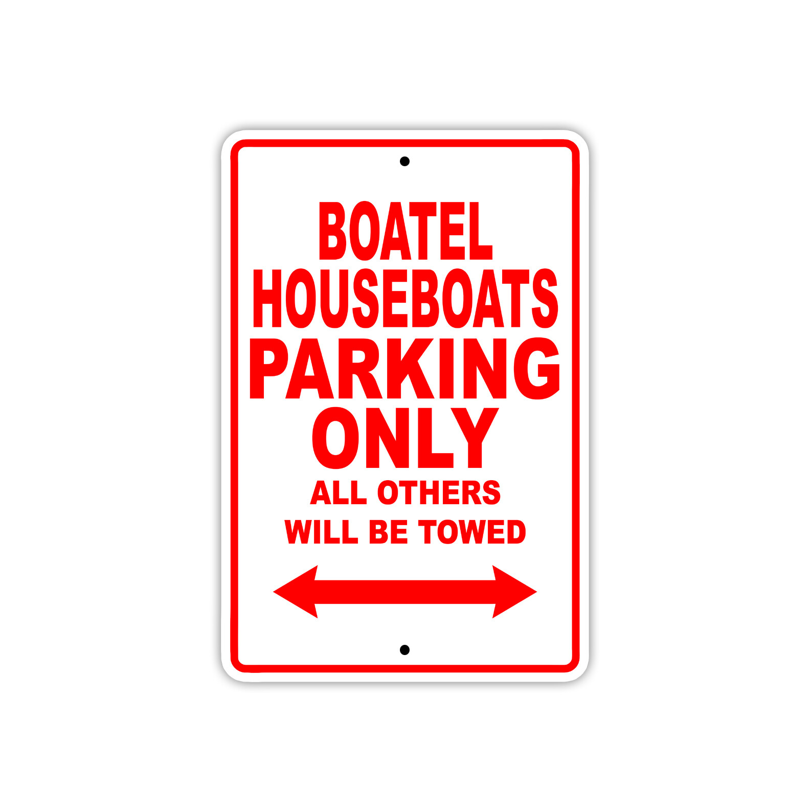Boatel Houseboats Parking Only Boat Ship Art Decor Novelty Aluminum Metal Sign