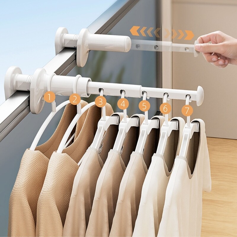 Space Saving Folding Clothes Hanger Rack Accessory for Apartments and Dorms