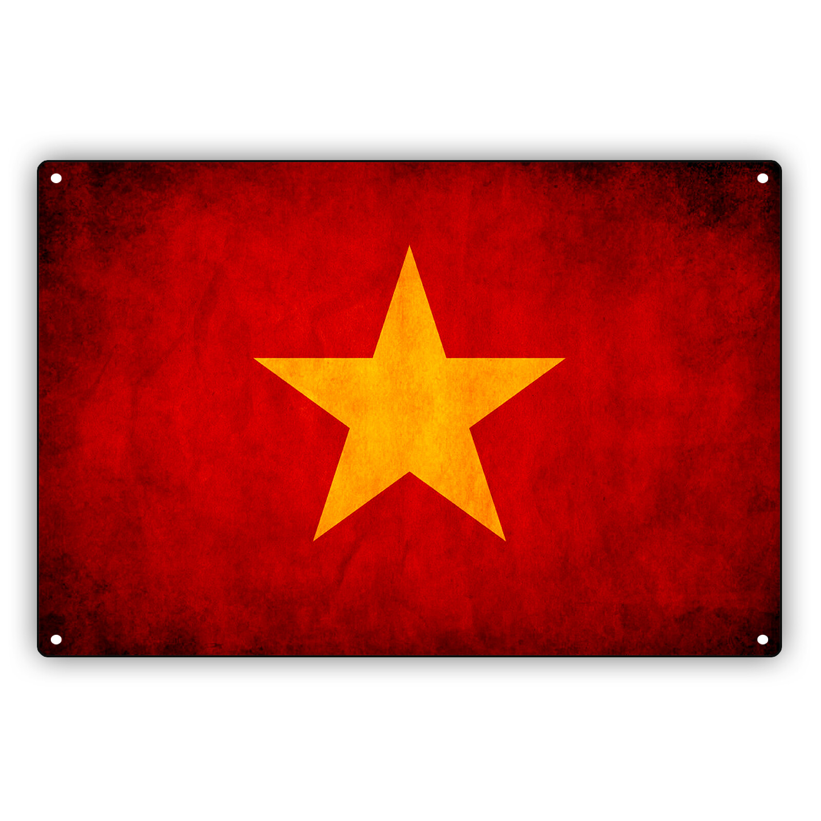 Vietnam Country Flag Vietnamese Vintage Look Decor Novelty Aluminum Metal Sign