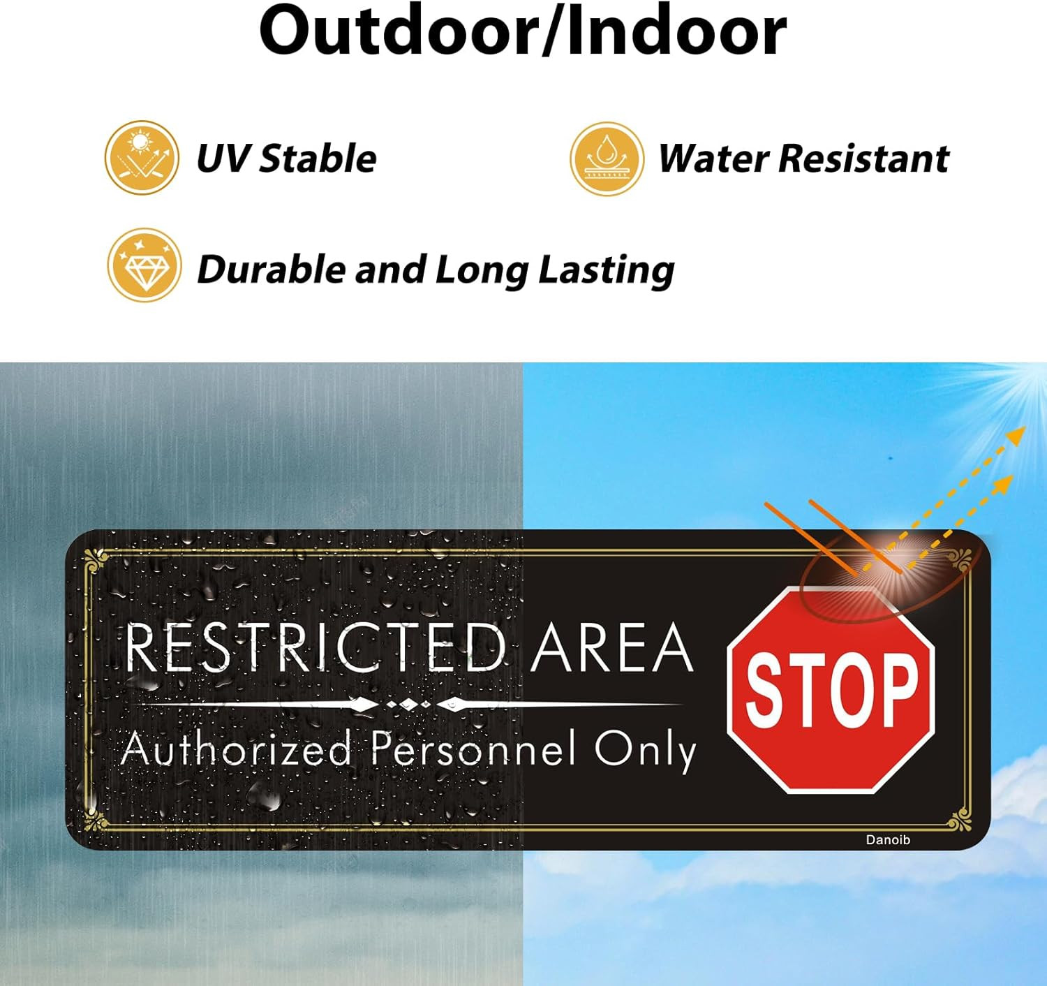 Restricted Area Do Not Enter Signs 4 Pack Acrylic Authorized Personnel Only