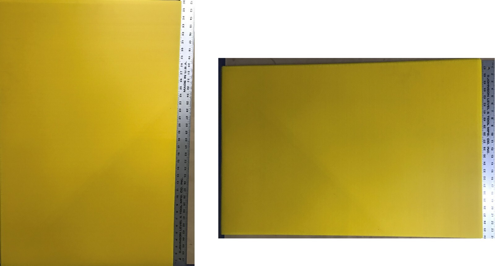 100 Yellow Signs Panel 36” X 24” x4mm Corrugate Plastic Flute 24” Pkg 100 Pcs