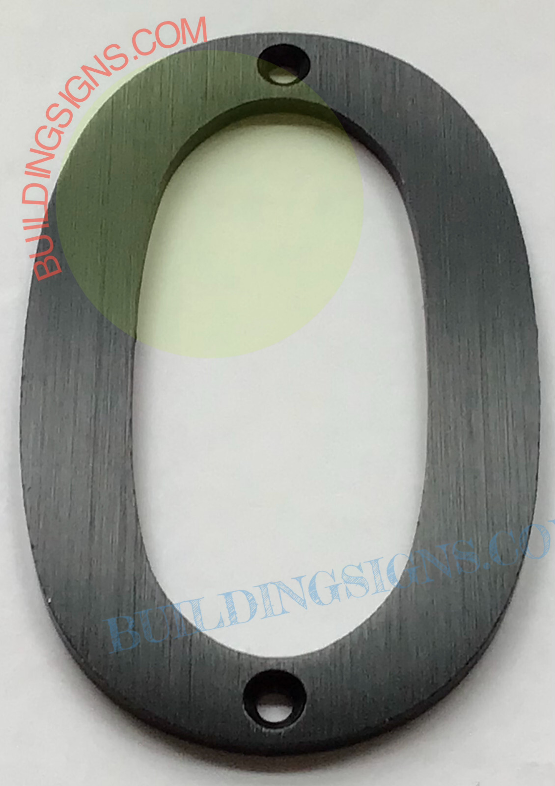 Apartment number O Sign (Black Aluminum, 3 inch)-Floating Mount -REF24-1027