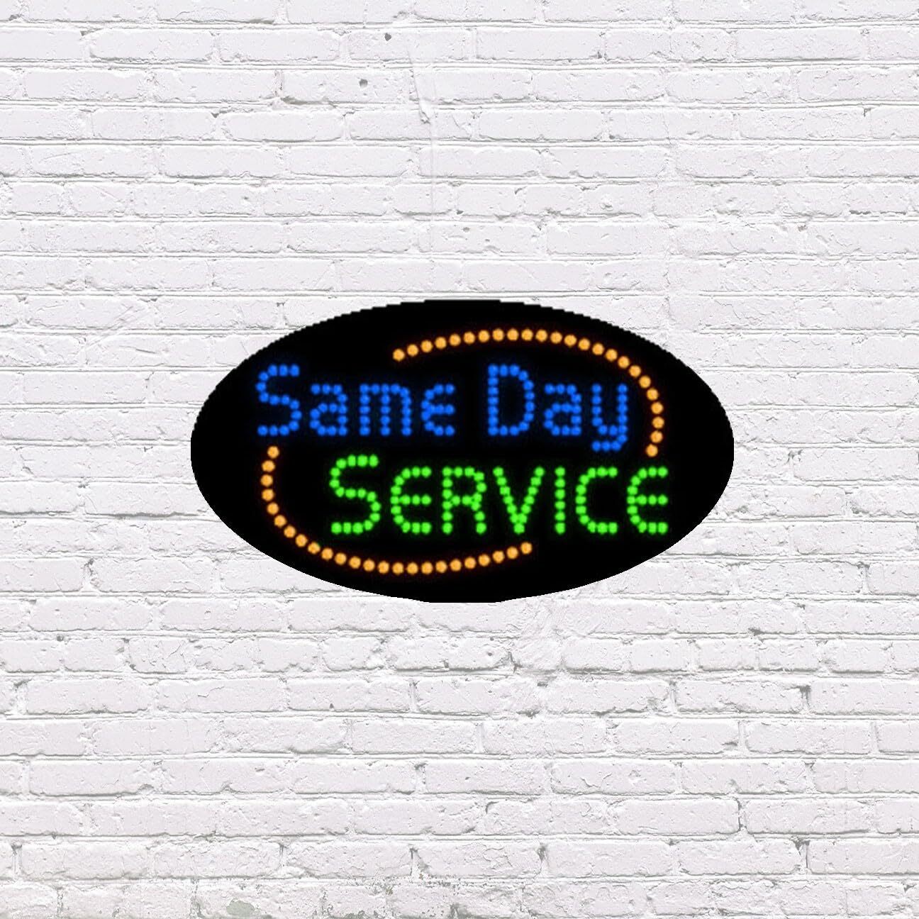 LED Same Day Service | Light-up Sign | 15″H x 27″W x 2″D