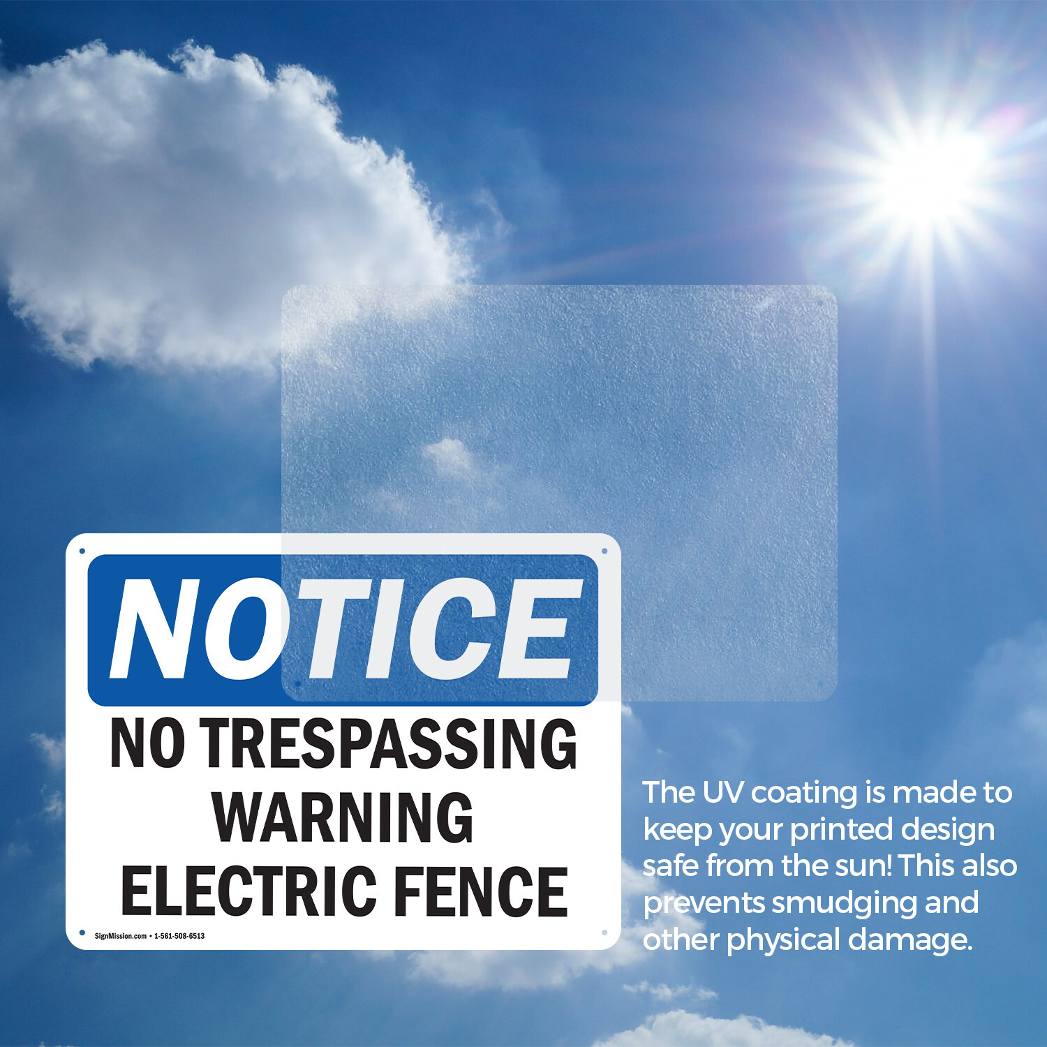 (2 Pack) No Trespassing Warning Electric Fence OSHA Notice Sign Decal Metal