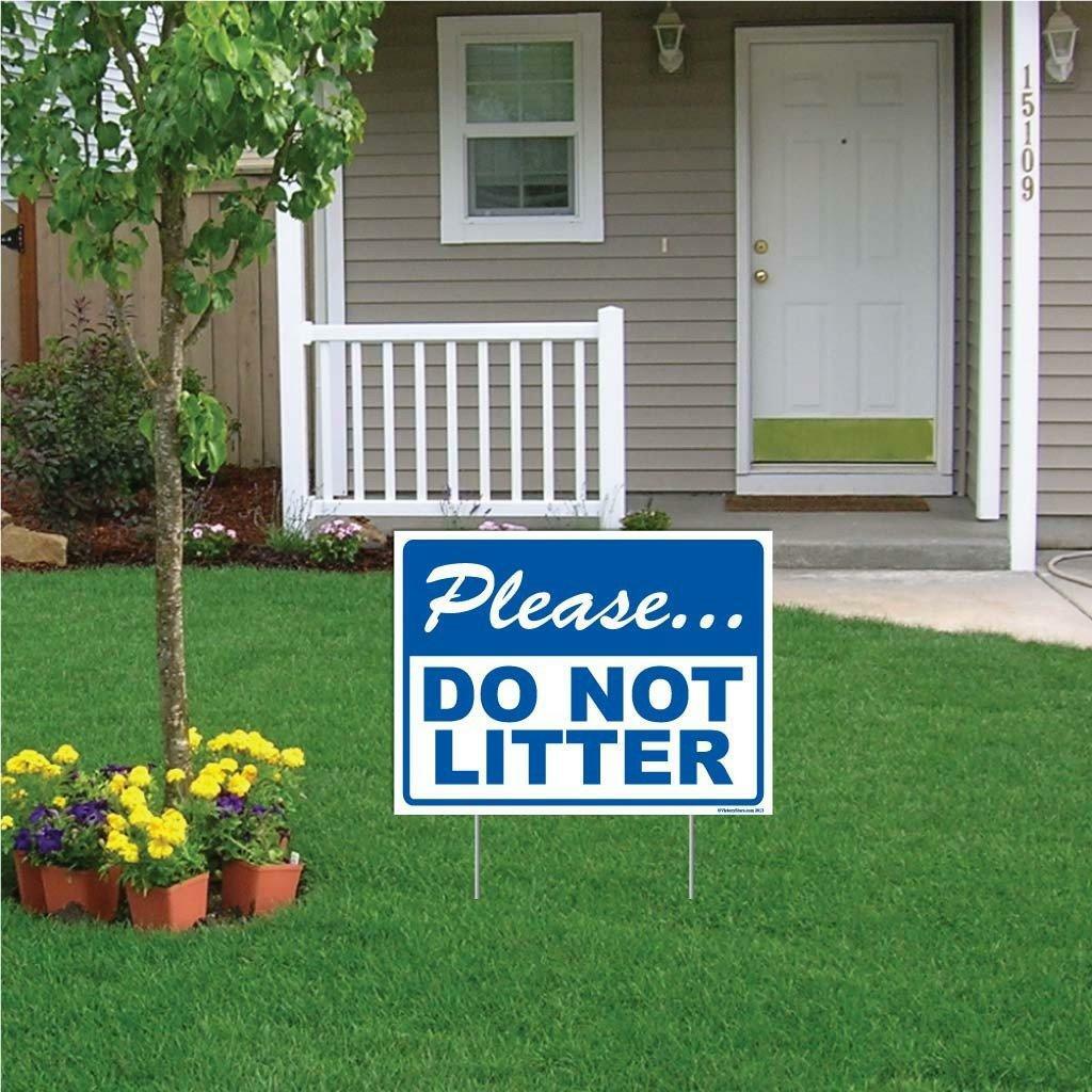 Please Do Not Litter Sign or Sticker – #14, FREE SHIPPING